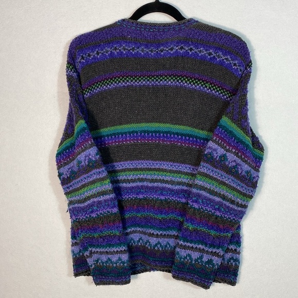 Sigrid Olsen Hand Knit Multicolor Cardigan Sweater size medium - Picture 10 of 15